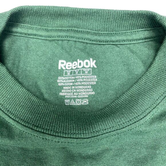 Green Bay Packers T Shirt Mens Medium Green Reebok NFL Football Sports Crew Neck - Picture 6 of 11